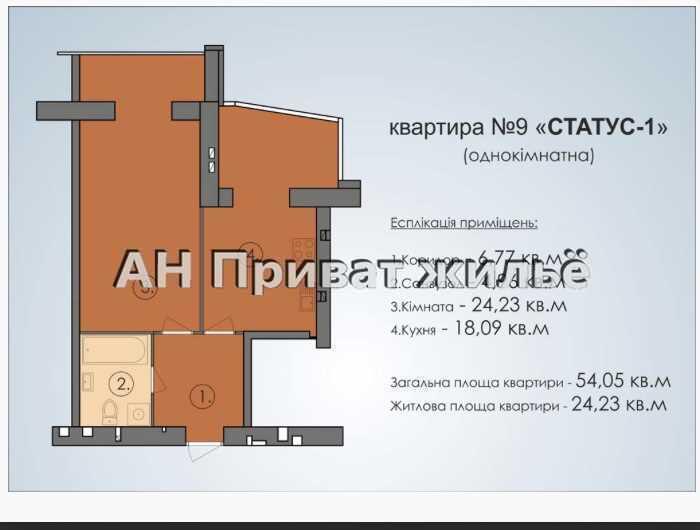 Квартира · 1 кімната